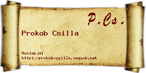Prokob Csilla névjegykártya