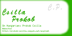 csilla prokob business card